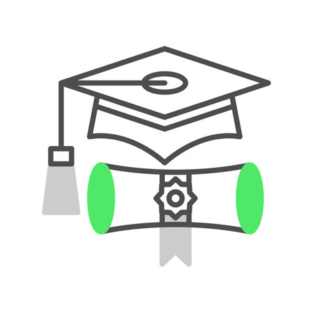 Graduation Cap Creative Icons Designのイラスト素材