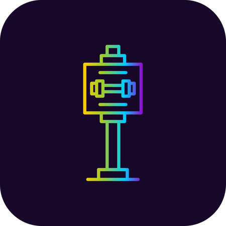 Gym Sign Board Iconのイラスト素材