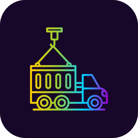 Container Truck Creative Icons Designのイラスト素材