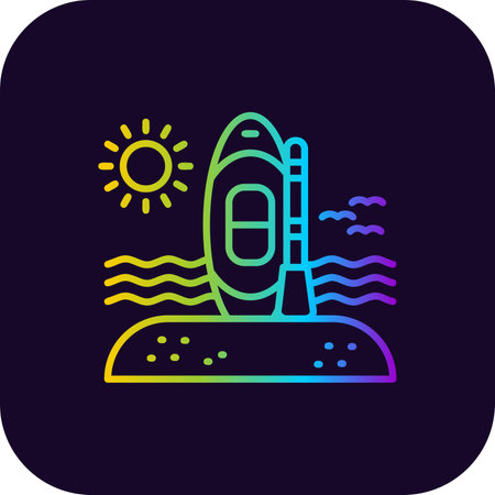Paddle Surf Creative Icons Designのイラスト素材