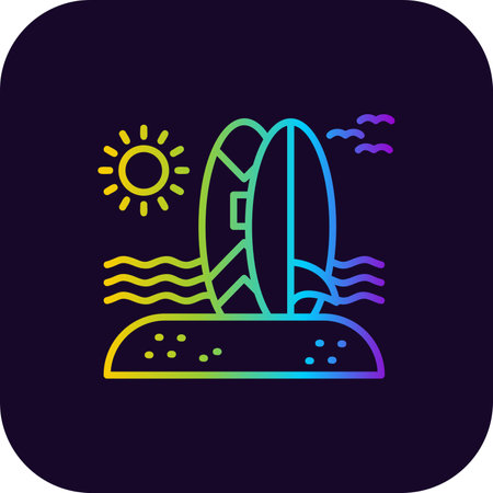Surfboard Creative Icons Designのイラスト素材
