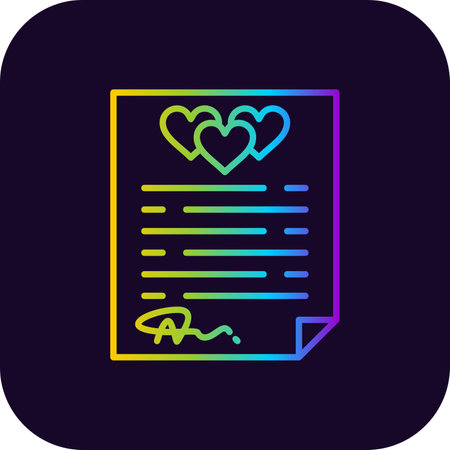 Wedding Contract Creative Icons Designのイラスト素材