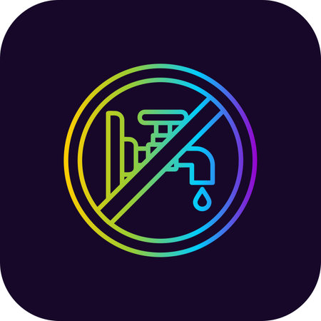 Dont Waste Water Creative Icons Designのイラスト素材
