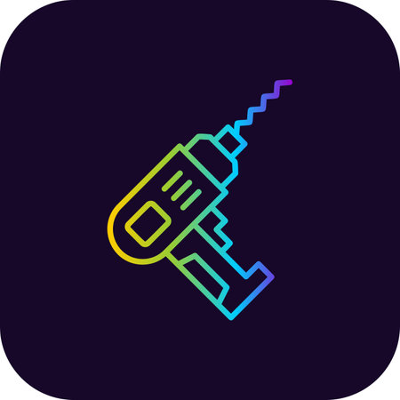 Hand Drill Creative Icons Designのイラスト素材