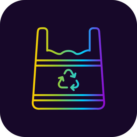 Recycled Plastic Bag Creative Icons Designのイラスト素材