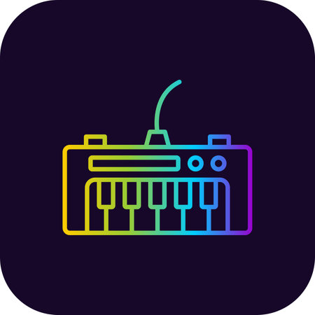 Piano Keyboard Creative Icons Designのイラスト素材