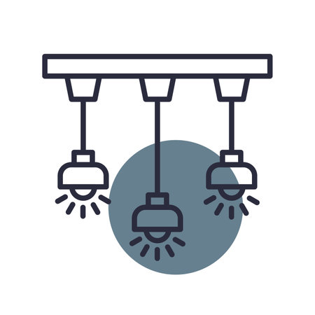 Ceiling Light Creative Icons Designのイラスト素材