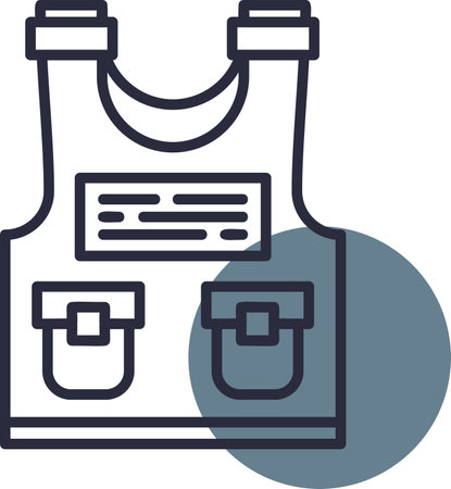 Police Vest Iconのイラスト素材