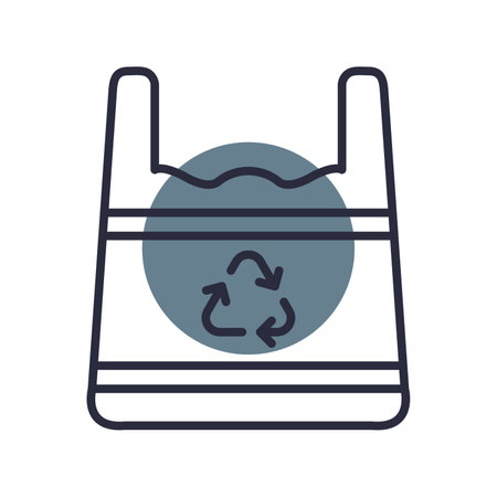 Recycled Plastic Bag Creative Icons Designのイラスト素材