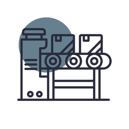 Conveyor Belt Creative Icons Designのイラスト素材