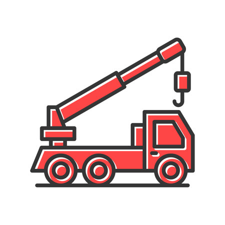 Crane Truck Creative Icons Designのイラスト素材