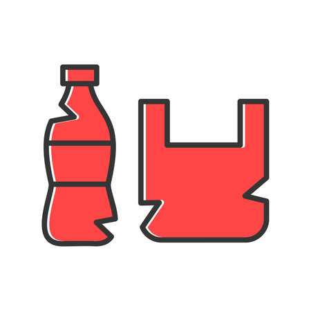 Waste Plastic Creative Icons Designのイラスト素材