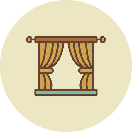 Curtain Iconのイラスト素材