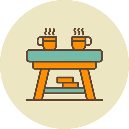 Coffee Table Creative Icons Designのイラスト素材