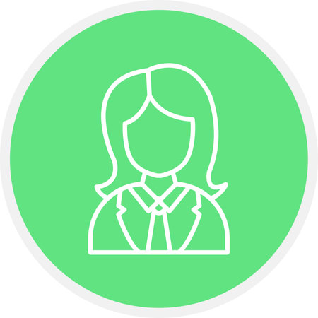 Female Worker Iconのイラスト素材