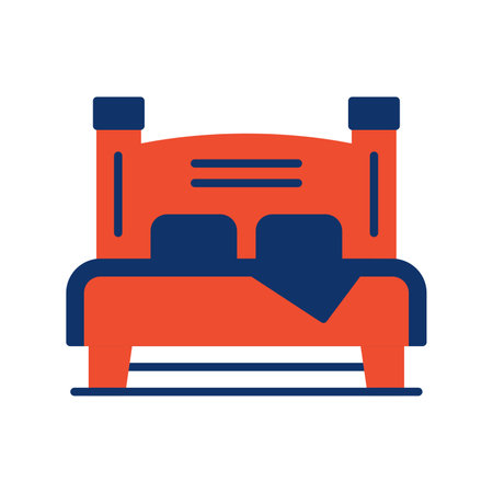 Double Bed Creative Icons Designのイラスト素材
