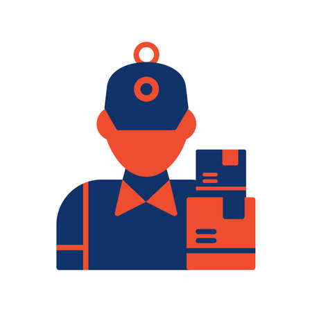 Delivery Boy Creative Icons Designのイラスト素材