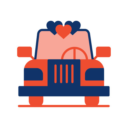 Wedding Car Creative Icons Designのイラスト素材