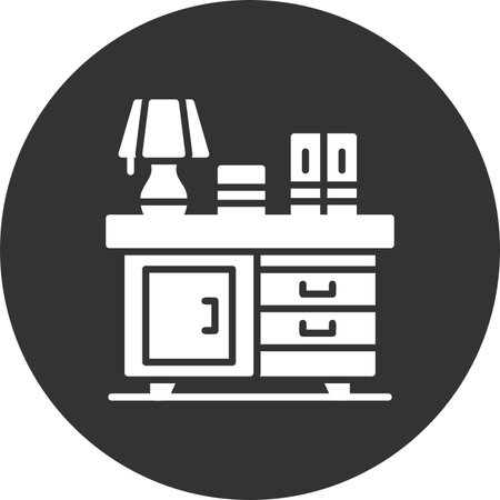 Bedside Table Creative Icons Designのイラスト素材