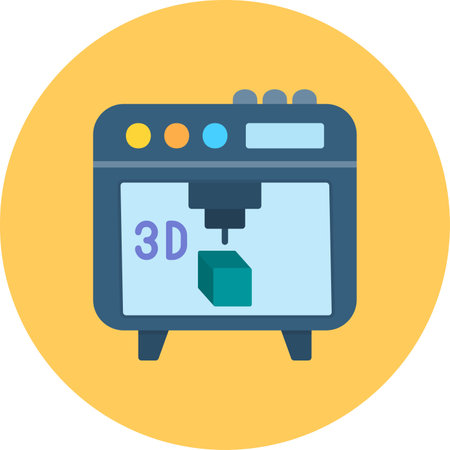 3d Printer Creative Icons Design
