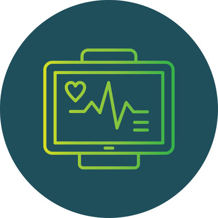 ECG Monitor Creative Icons Design