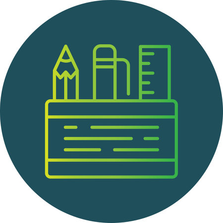 Pencil Case Creative Icons Designのイラスト素材