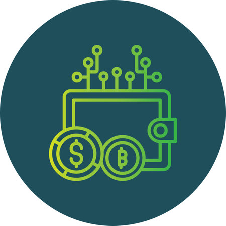 Cryptowallet Creative Icons Designのイラスト素材