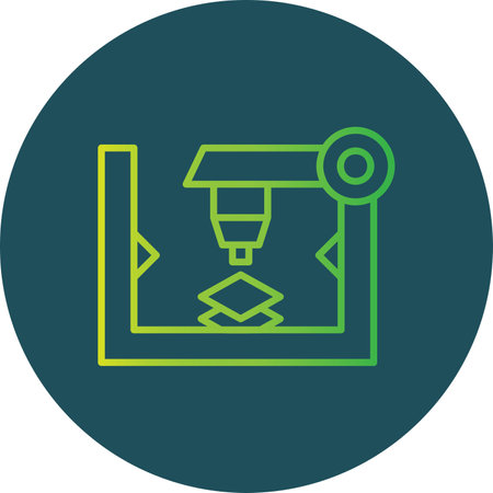 3d Printer Creative Icons Designのイラスト素材