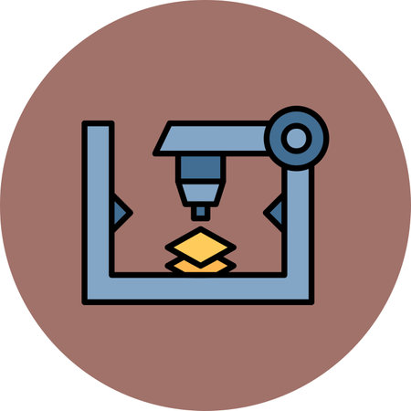 3d Printer Creative Icons Designのイラスト素材