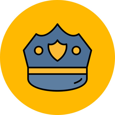Police Cap Creative Icons Designのイラスト素材