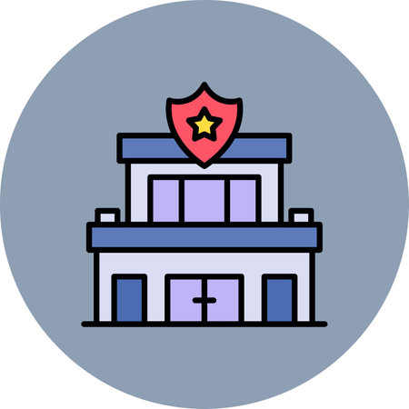 Police Station Creative Creative Icons Designs Designのイラスト素材