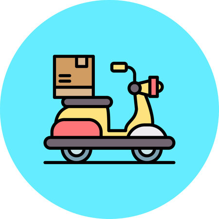Delivery Bike Creative Creative Icons Designs Designのイラスト素材
