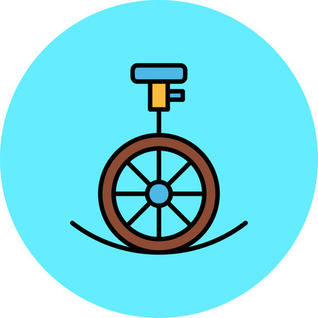 Unicycle Performance Creative Icons Designのイラスト素材