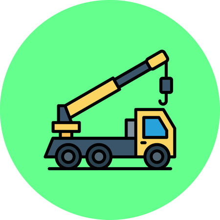 Crane Truck Creative Creative Icons Designs Designのイラスト素材