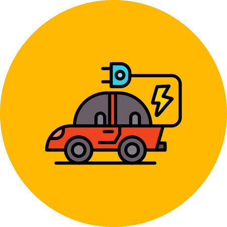 Electric Car Creative Creative Icons Designs Designのイラスト素材