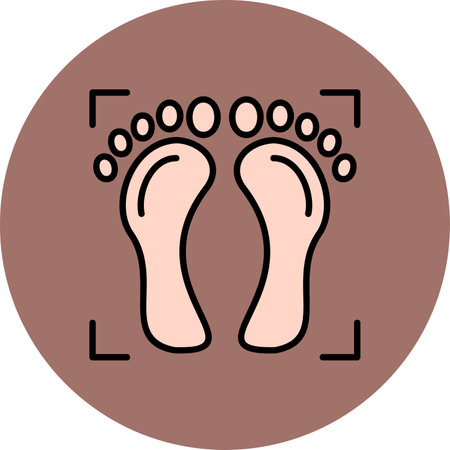Foot Print Creative Icons Designのイラスト素材
