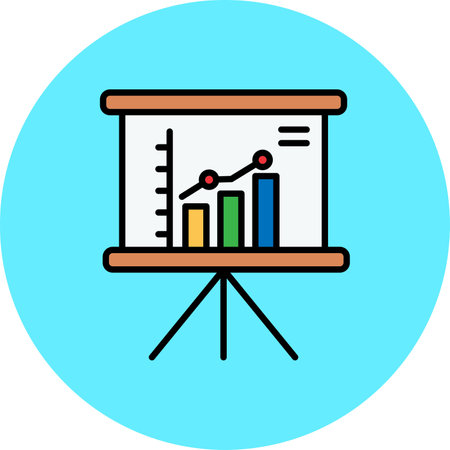 Growth Char Creative Icons Designのイラスト素材
