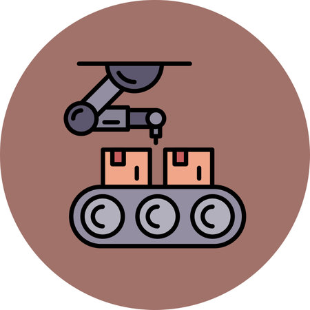 Conveyor Belt Creative Icons Designのイラスト素材