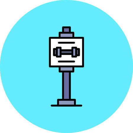 Gym Sign Board Creative Icons Designのイラスト素材