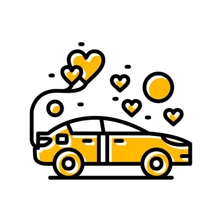 Wedding Car Creative Creative Icons Designs Designのイラスト素材
