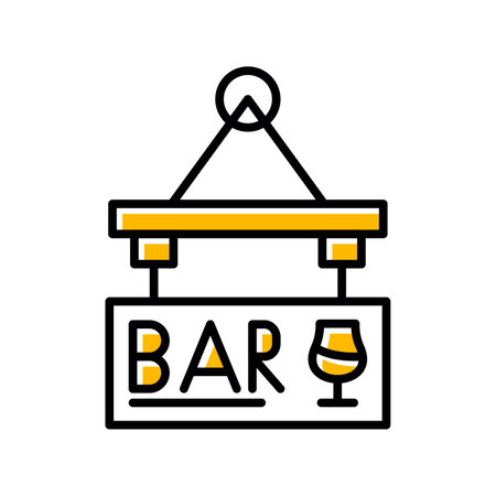 Bar Sign Board Creative Icons Designのイラスト素材