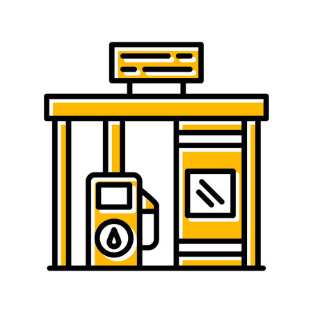 Gas Station Creative Creative Icons Designs Designのイラスト素材