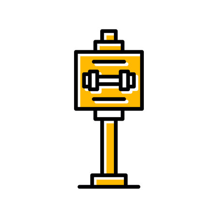 Gym Sign Board Creative Icons Designのイラスト素材
