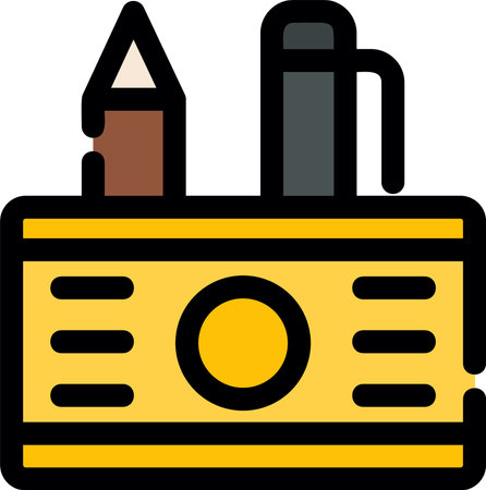 Pencil Case Creative Icon Designのイラスト素材