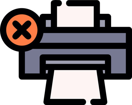 Printer Error Creative Icon Designのイラスト素材