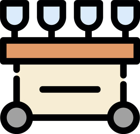 Glass Cart Creative Icon Designのイラスト素材
