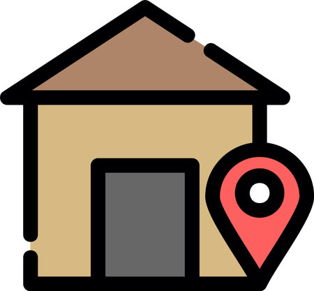 Home Location Creative Icon Designのイラスト素材