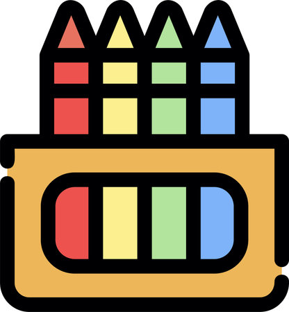 Crayons Creative Icon Designのイラスト素材