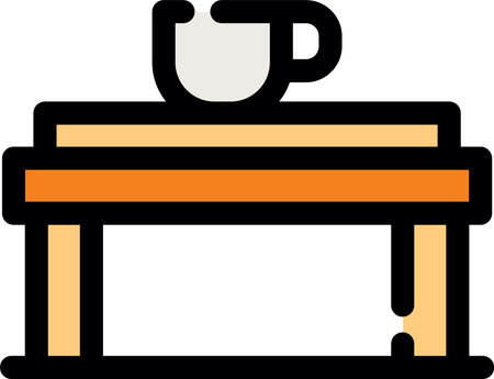 Coffee Table Creative Icon Designのイラスト素材