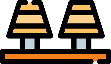 Wall Lamp Creative Icon Designのイラスト素材